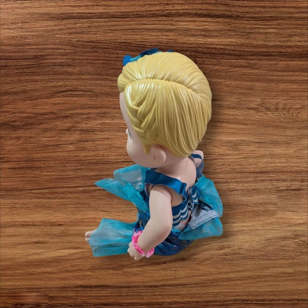 Baby Alive Shimmer n Splash Mermaid Doll Blonde Hair Blue Eyes with Diapers 12in